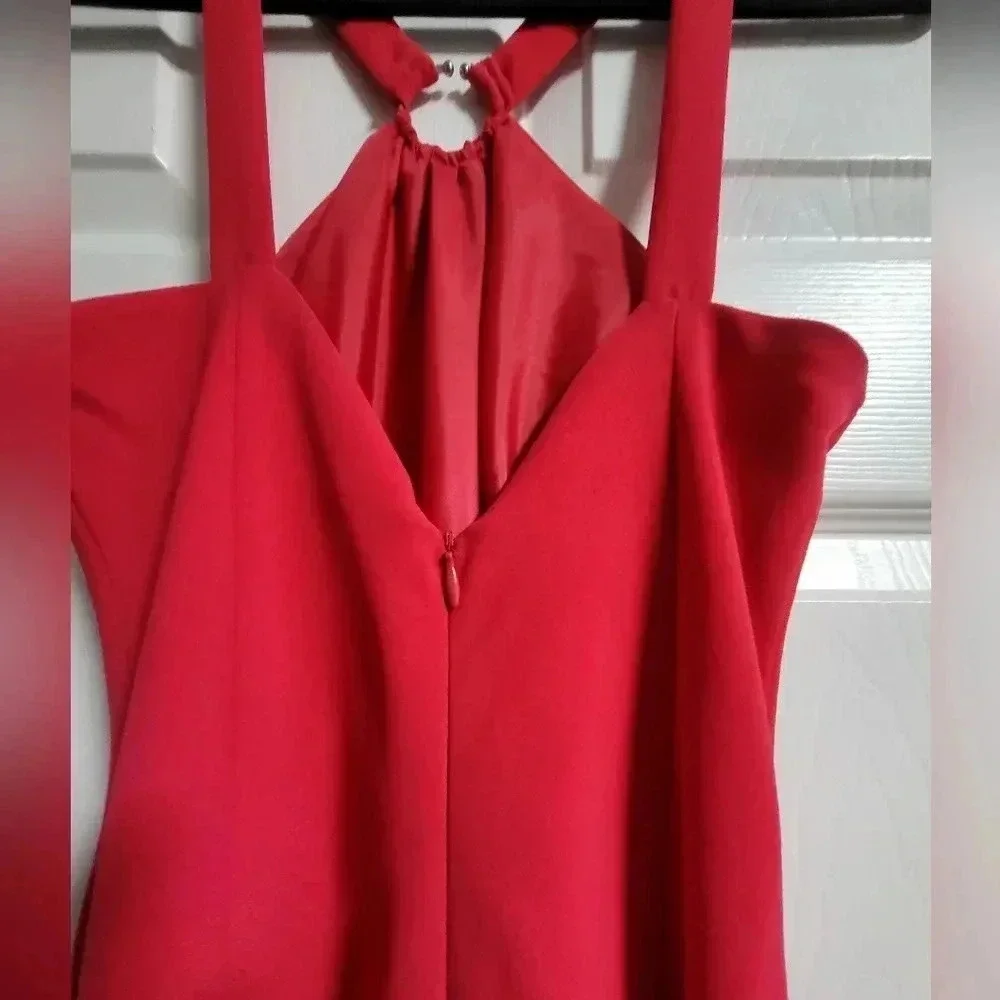 Evan Picone Formal Dress - EUC - Size 6, Fully Lined, Halter Neck, Hot Pink